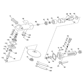 Part Location Diagram of 313A-A302 Ingersoll Rand Throttle Assembly
